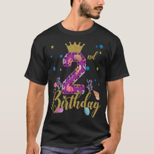 Camiseta Segundo aniversário Feliz Com Legal Coroa E Número