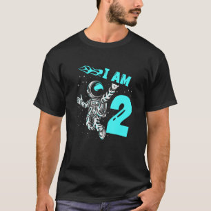 Camiseta Segundo aniversário Feliz do Planeta Astronauta