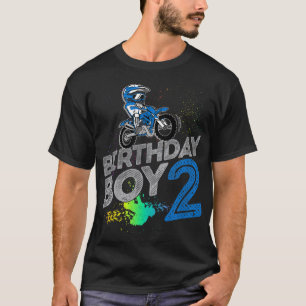 Camiseta Segundo aniversário Motocross Dirt Bike Rider 2 An