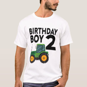 Camiseta Segundo aniversário para crianças Trator com 2 ano