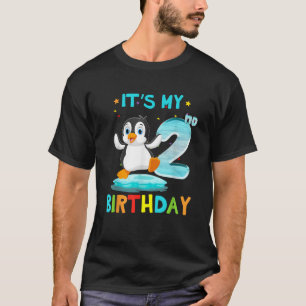 Camiseta segundo aniversário Pinguim Aniversário de 2 Anos