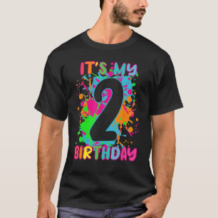 Camiseta segundo aniversário pintura esmaltes crianças rapa