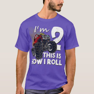 Camiseta segundo aniversário T Boy Monster Truck 2 Anos