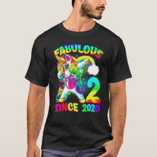 Camiseta segundo aniversário Unicórnio Garota Fabulosa De 2