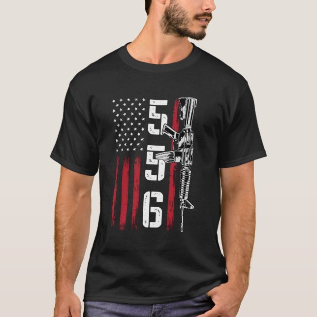 Camiseta Segundo Ar15 Rifle Adt 556 Ar-15 Voltar (Frente)