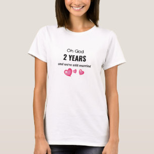 Camiseta segundo Casamento Aniversário Engraçado Presente p