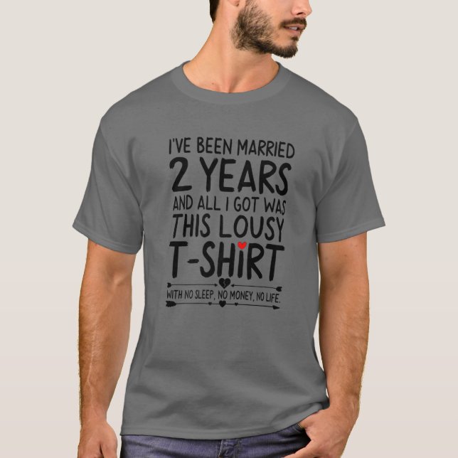 Camiseta Segundo Casamento Aniversário Para Ela (Frente)