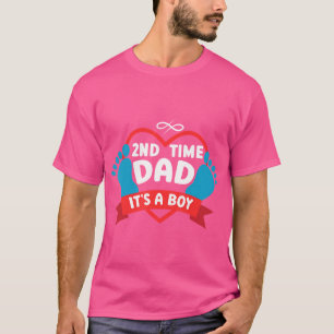 Camiseta Segundo Da Segunda Vez Pai É Um Menino Sexo Revela