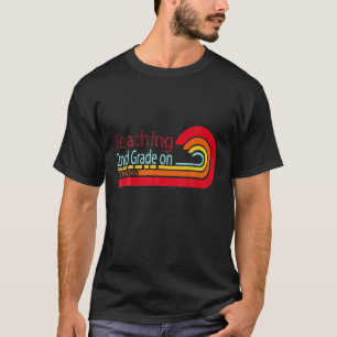 Camiseta Segundo De Ensino Do Arco-Íris Vintage Grau Na Se