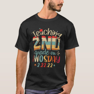 Camiseta Segundo De Ensino Na Segunda-Feira De 2022 Cute 2-