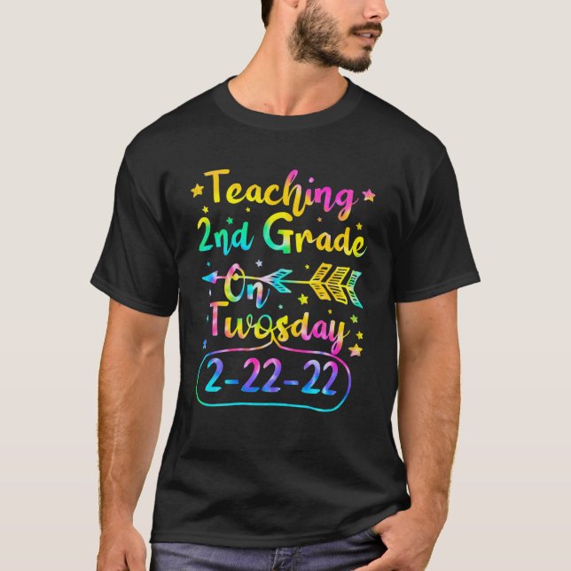 Camiseta Segundo De Ensino No Dia 2-22-22 22 De Fevereiro (Frente)