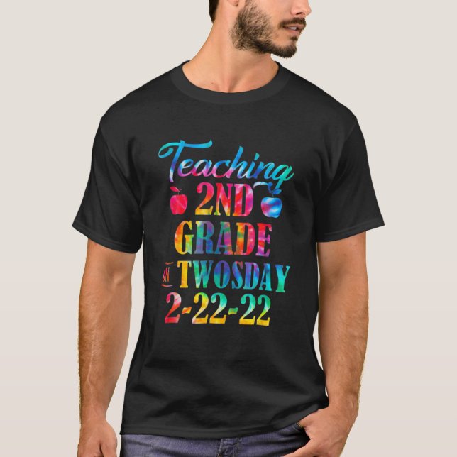 Camiseta Segundo De Ensino No Dia 2-22-22 22 De Fevereiro (Frente)