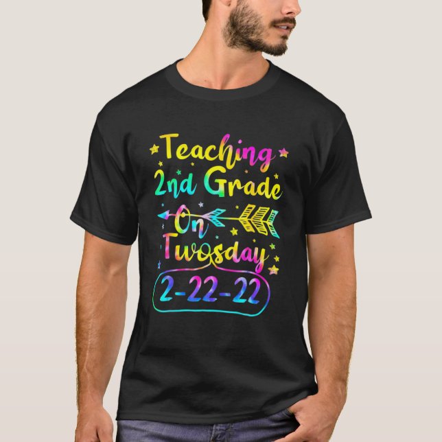 Camiseta Segundo De Ensino No Dia 2-22-22 22 De Fevereiro (Frente)