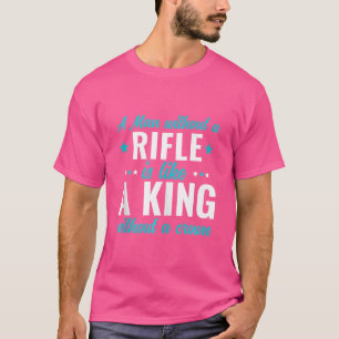 Camiseta Segundo De Homens Rifle Caça Um Homem Sem R
