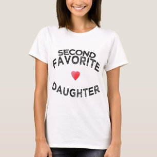Camiseta segundo de presente engraçado SEGUNDO FILHA FAVORI
