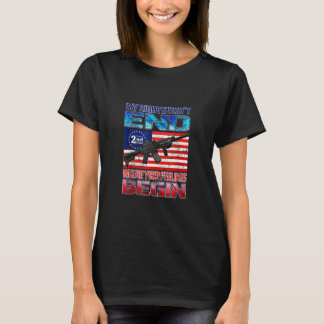 Camiseta segundo Emenda Men Pro Gun Ar15 American Flag My R