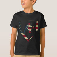 Segundo grau Baseball Catcher Gear American Flag G