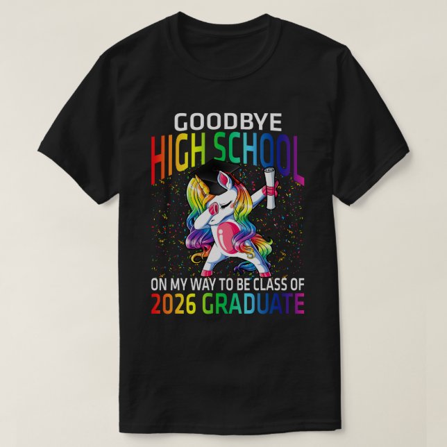 Camiseta Segundo grau De Adeus Classe De 2026 Formando Hell (Frente do Design)