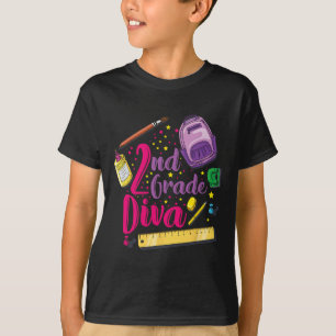 Camiseta segundo Grau Diva Primeiro Dia De Menina De Escola