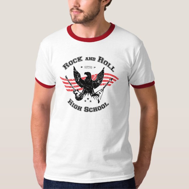 Camiseta Segundo grau do rock and roll (Frente)