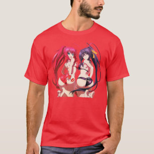 Camiseta Segundo grau DxD Himejima Akeno e Rias Gremory Rua