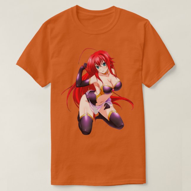 Camiseta Segundo grau DxD Rias Gremory Negra (Frente do Design)