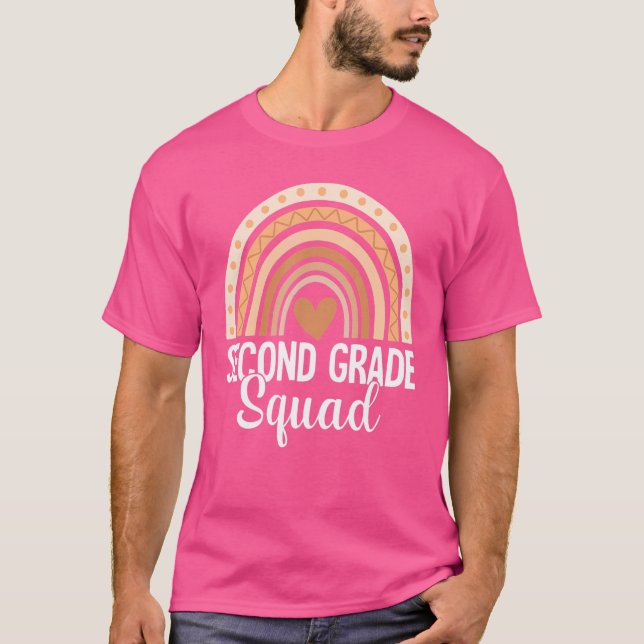 Camiseta Segundo Grau Esquadrão Primeiro Dia Arco-Íris Prof (Frente)