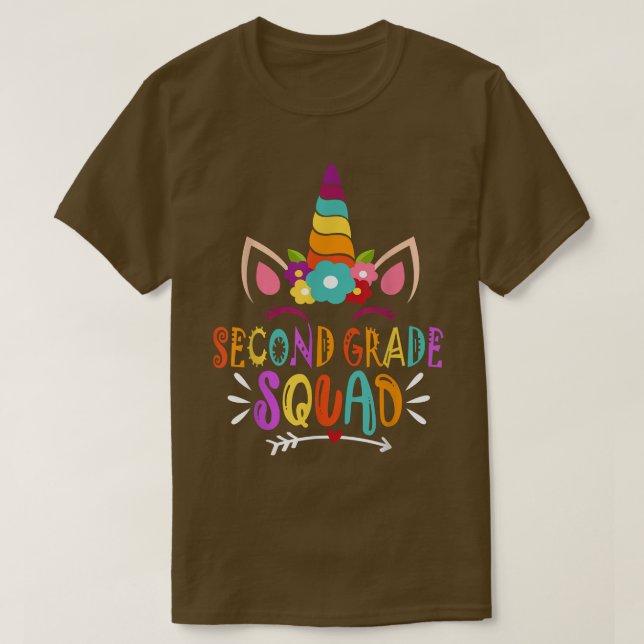 Camiseta Segundo Grau Esquadrão Unicórnio Arco-Íris De Volt (Frente do Design)