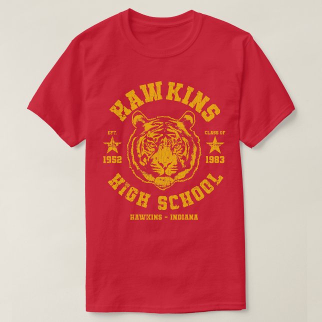 Camiseta Segundo grau Hawkins (Frente do Design)