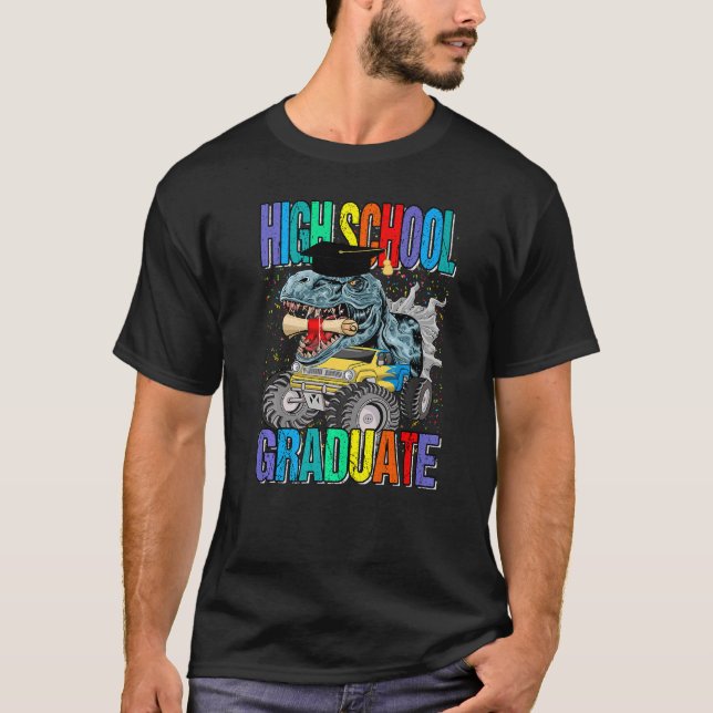 Camiseta Segundo grau Monster Truck Dinosaur Gradua (Frente)