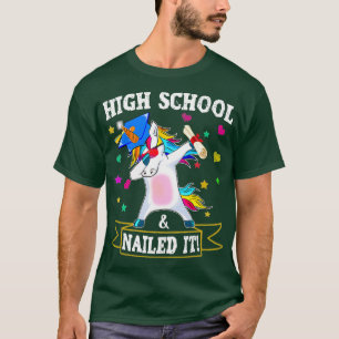 Camiseta Segundo grau Nails Ti Dabbing Unicorn Classe