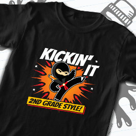 Camiseta segundo Grau Ninja Chute Primeiro Dia De Volta À E
