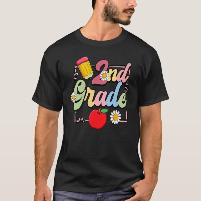 Camiseta segundo Grau Pencil Estudante De Apple De Volta A  (Frente)