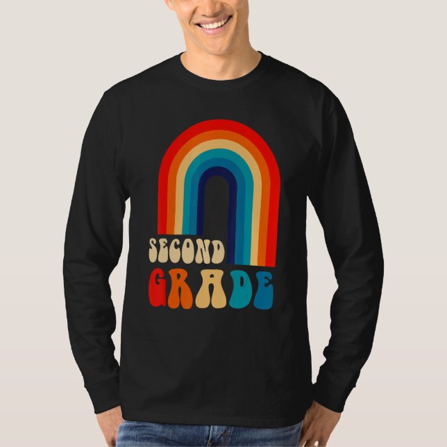Camiseta segundo Grau Rainbow Girl Professora Hello Second  (Frente)