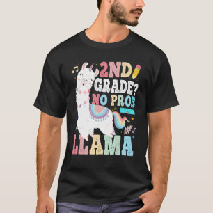 Camiseta segundo Grau Sem Prob Llama Primeiro Dia de Profes