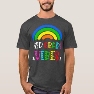 Camiseta segundo Grau Vibes Arco-Íris de Volta às Crianças