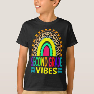 Camiseta Segundo Grau Vibes Arco-Íris Leopardo De Volta À