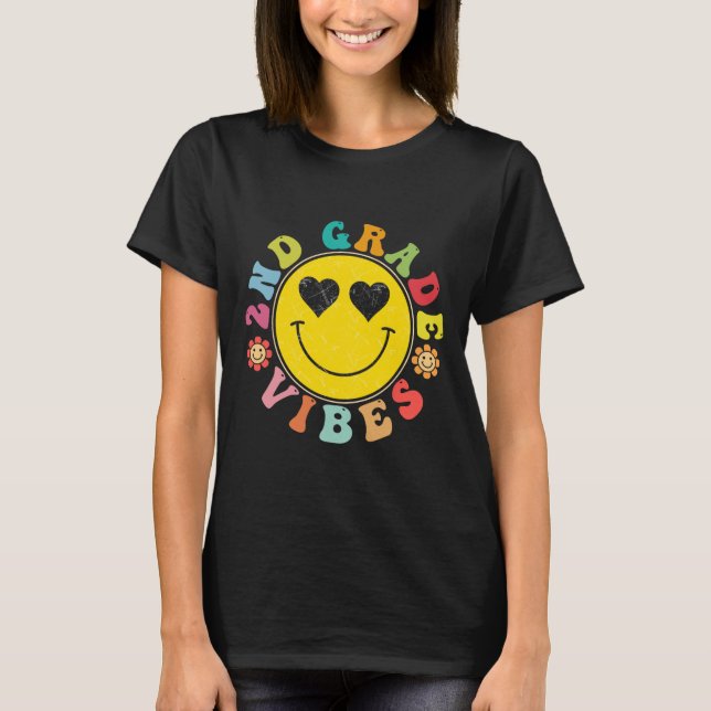 Camiseta segundo Grau Vibes Feliz Sorriso De Rosto Presente (Frente)