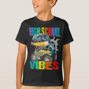 Camiseta Segundo grau Vibes Monster Truck Dinosaur Boys