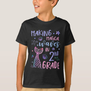 Camiseta segundo Para Meninas Sereia Fresca De Volta À Esco