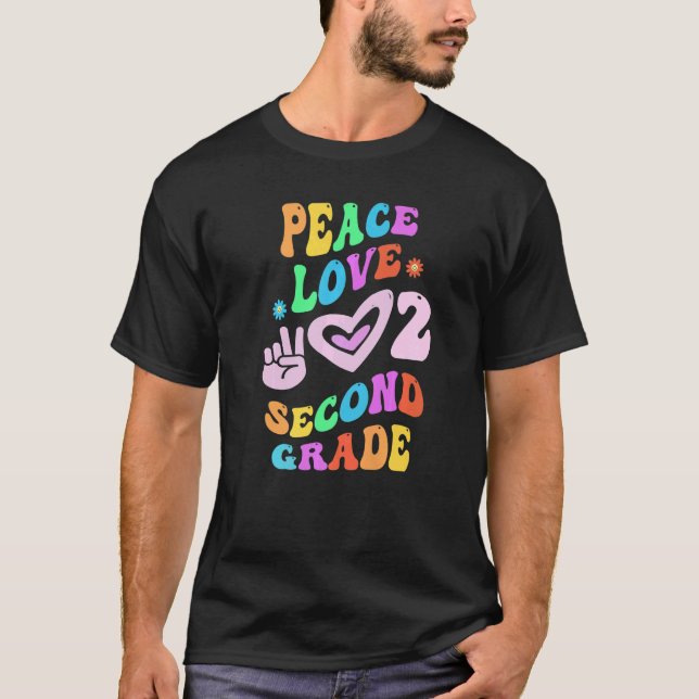 Camiseta Segundo Peace Love - GRADE - Professor de Escola R (Frente)