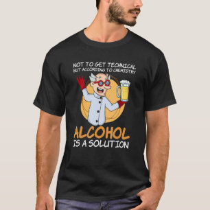 Camiseta Segundo Química, o álcool é uma solução