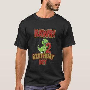 Camiseta segundo segundo aniversário B do Dinossauro do Tre