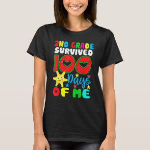 Camiseta segundo Sobreviveu A 100 Dias De Mim Feliz 100º Di