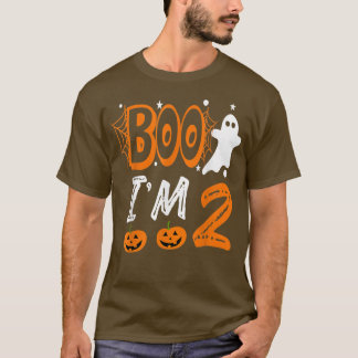 Camiseta segundos aniversários Crianças Boo Eu tenho 2 anos