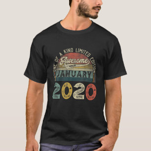Camiseta segundos aniversários Janeiro 2020 Homens Mulheres