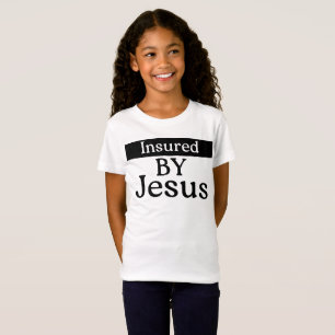 Camiseta Segurado Por Jesus Fé Cristã Sobre a Oração do Med