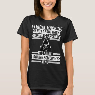 Camiseta Segurança cibernética do computador com senha de h