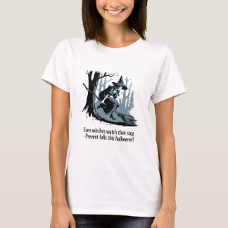 Camiseta segurança clássica do Halloween com bruxa
