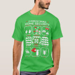 Camiseta Segurança de Natal Engraçado<br><div class="desc">A Segurança Da Casa De Natal É Engraçada.</div>